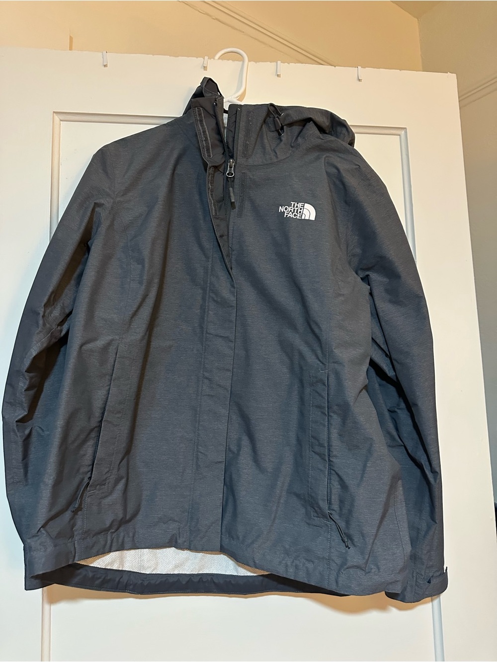 The North Face Dark Gray Hooded Rain Jacket